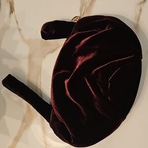 Clare V. Chou Chou Velvet Bag YSE Beauty Chocolate Gold Charm